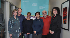 Director general Lynne McVey and the French delegation 